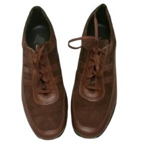 {Amalfi} Brown Suede Leather Tennis Shoes